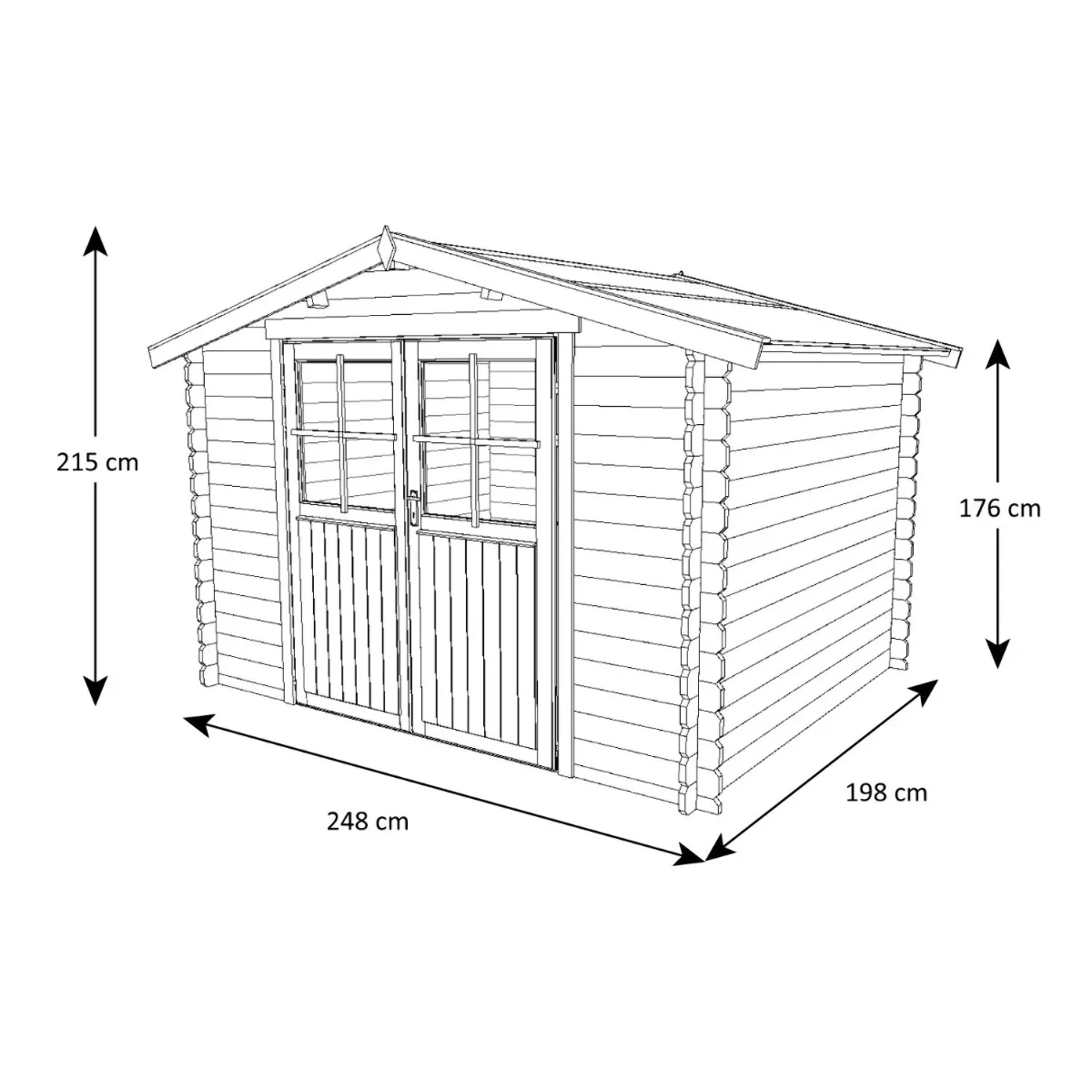 Abri de jardin Leto - bois marron - 4,9 m2