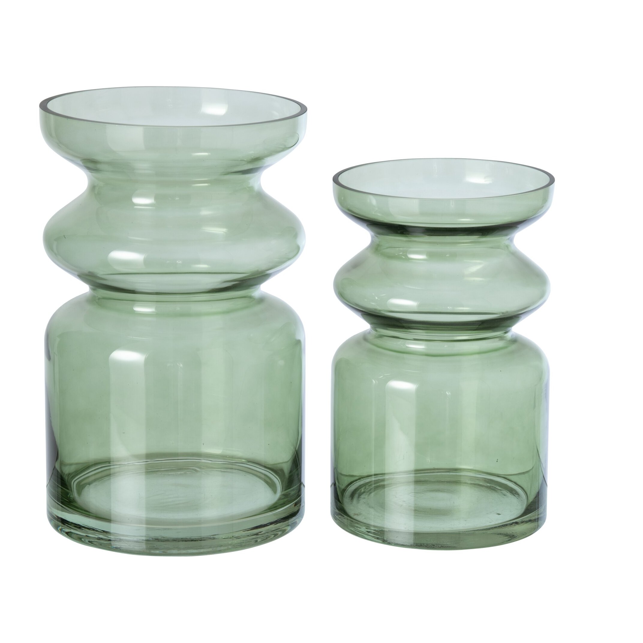 J-Line Vase - verre - vert olive - large