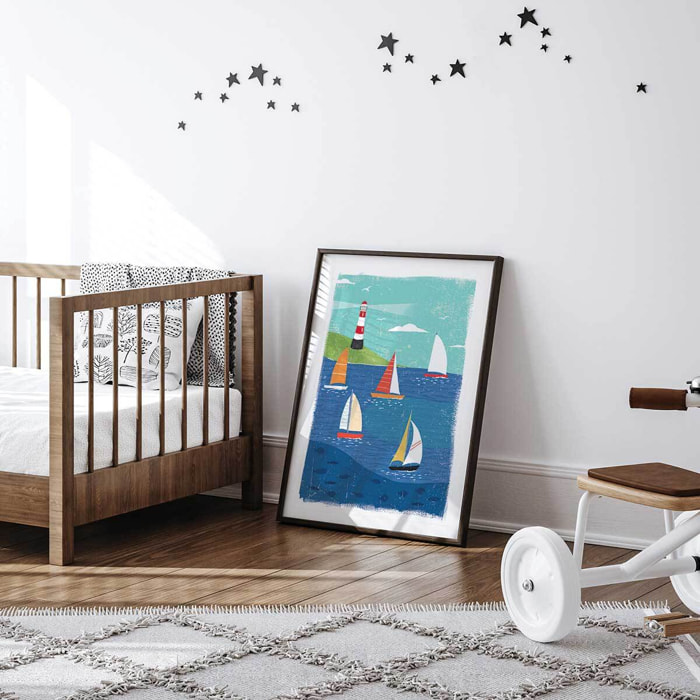 Affiche enfant baie en bretagne  Affiche seule