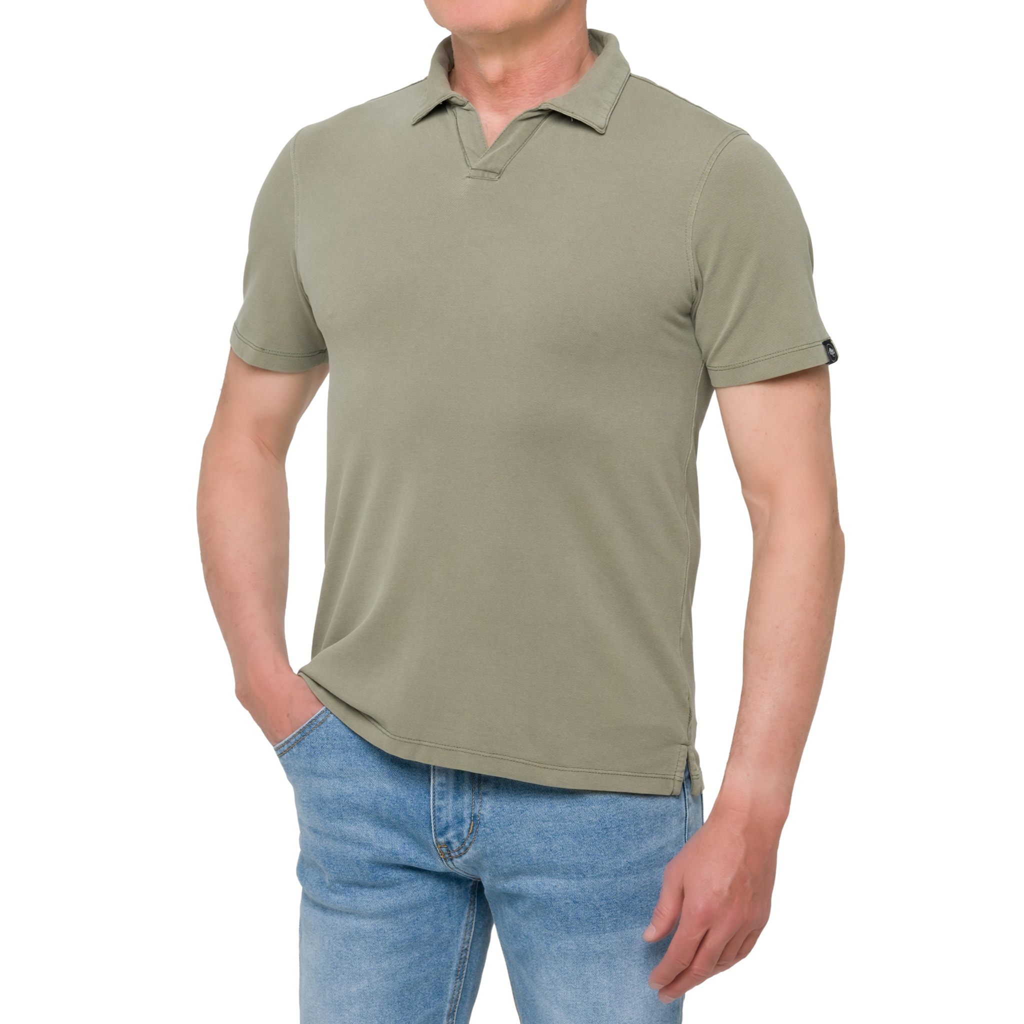 Polo Hot Buttered Lovina tinta unita verde militare