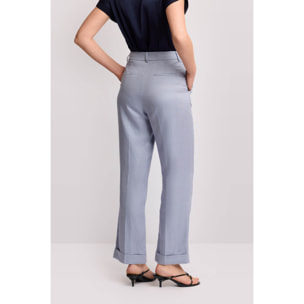 Kocca - Pantaloni taglio dritto con risvolto Donna, Tinta unita