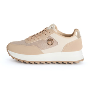 Sneakers Donna in Similpelle e Tessuto Oxford