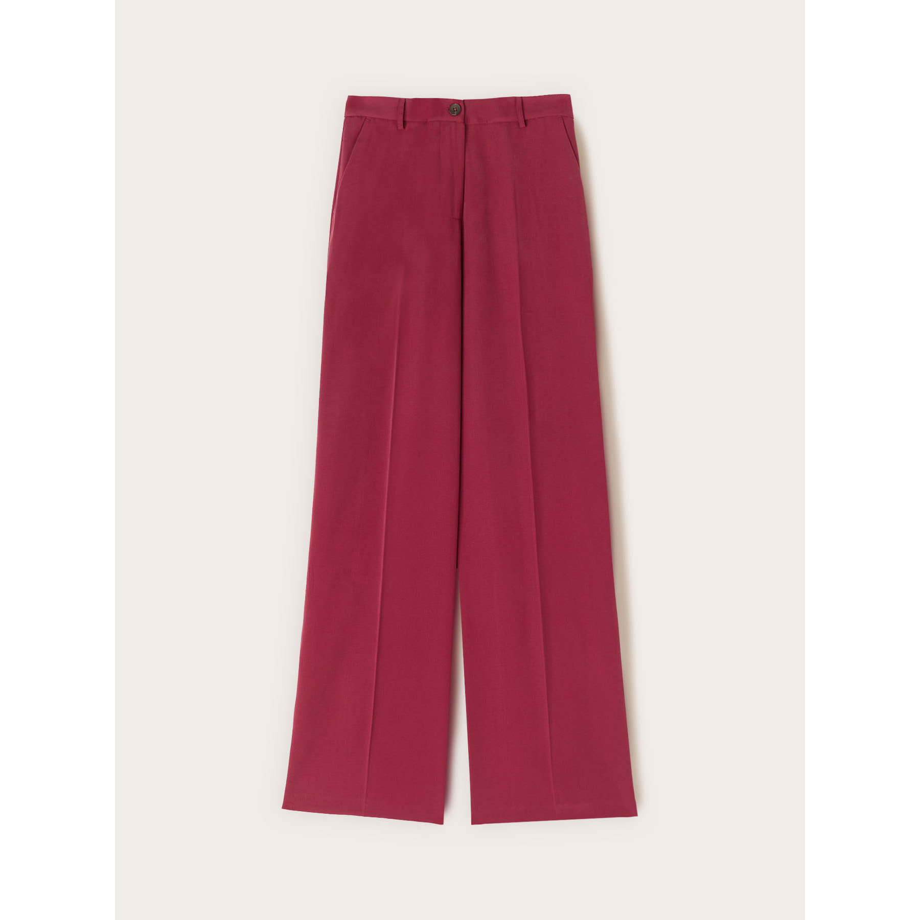 Motivi - Pantalones palazzo fluidos de mezcla de viscosa - Burgundy