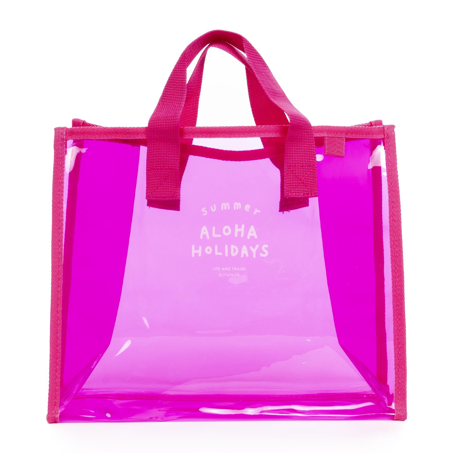 Borsa shopper Zeme in PVC trasparente.