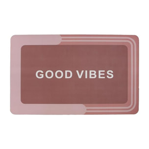 Tappeto Bagno, Tappeto Doccia Antiscivolo, Assorbente, Lavabile, 50x80 cm, Tappetino Magico per Bagno e Cucina. Modello: Good Vibes