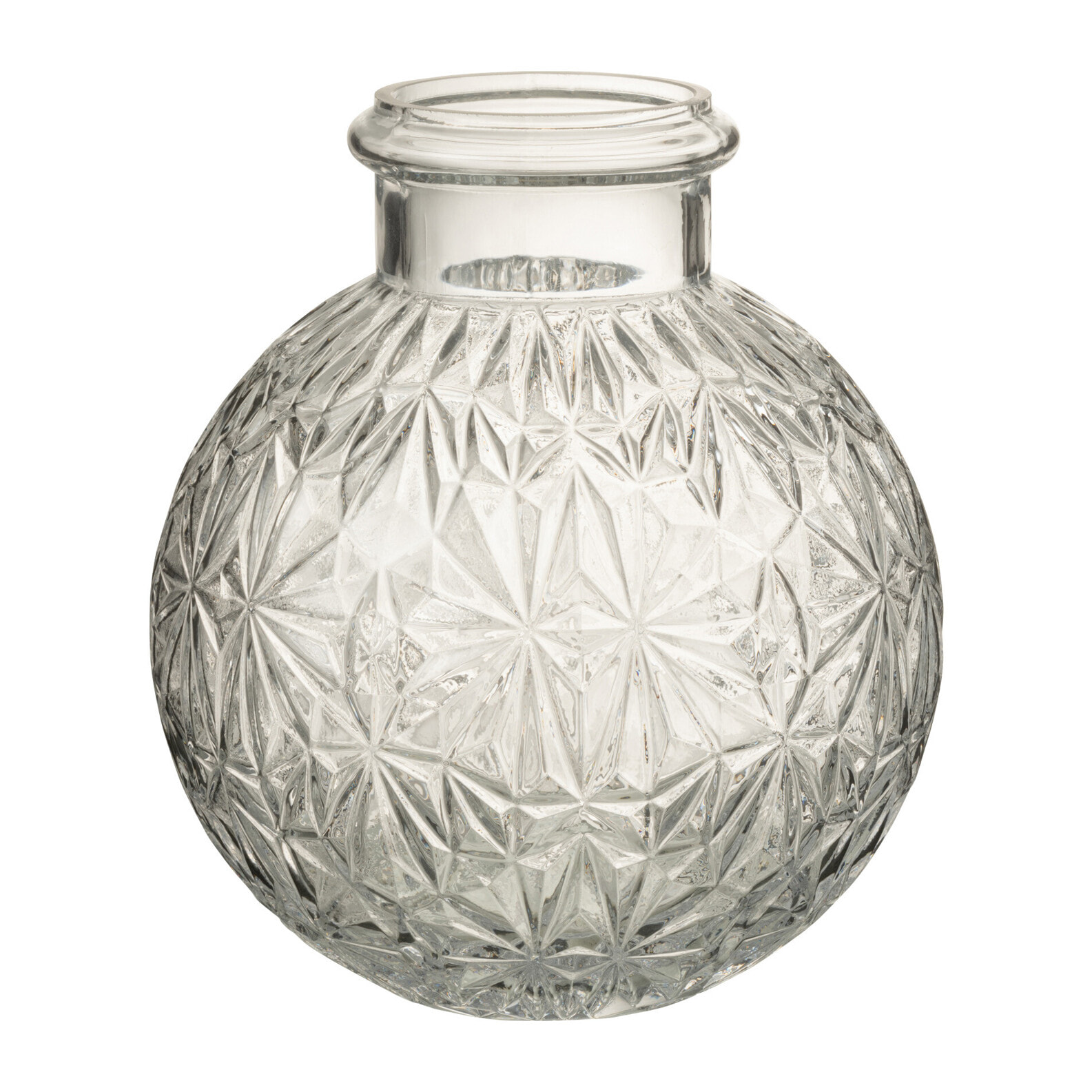 J-Line vase Bol Geslepen - verre - transparent - grand - Ø 24 cm