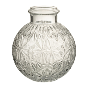 J-Line vase Bol Geslepen - verre - transparent - grand - Ø 24 cm