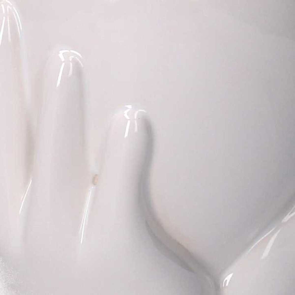 Portavaso in ceramica mani bianco cm10,5x9,5h13,7