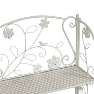 Scaffale Milena Vacchetti in metallo 3 piani bianco cm59x29h118