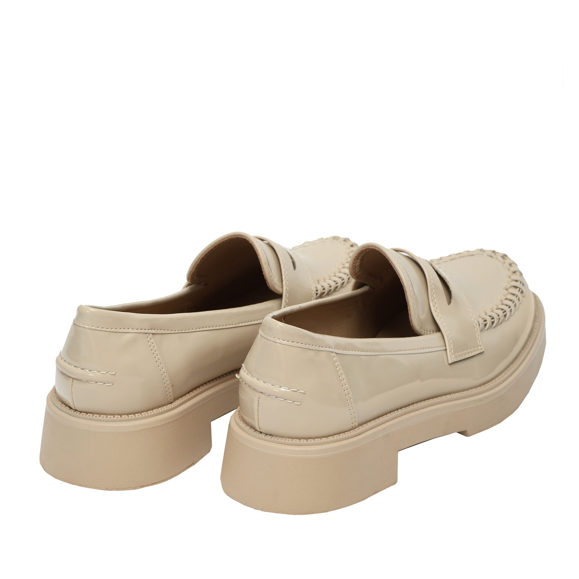 Mocassini con intreccio- tacco 4,5 cm