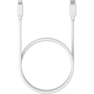 Câble Lightning ESSENTIELB vers USB-C 1M certifié Apple Blanc compatible iPhone 14 13 12 Pro Max, iPad