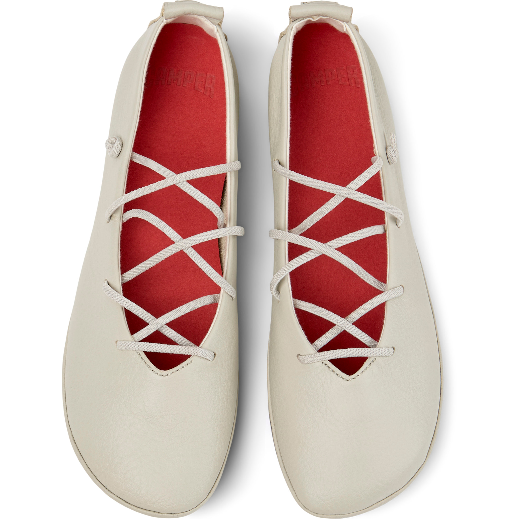 Ballerine - CAMPER Right Nina - Beige - Pelle liscia