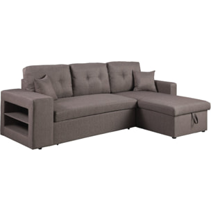 Canapé d'angle convertible/réversible "Axel" - 3 places - Taupe