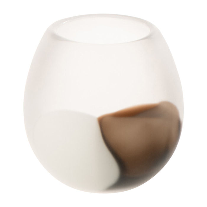 J-Line Photophore Balle - verre - bleu azur/blanc - small