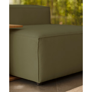Fauteuil en velours côtelé couleur vert de 110x90cm Hauteur: 70 Longueur: 110 Largeur: 90