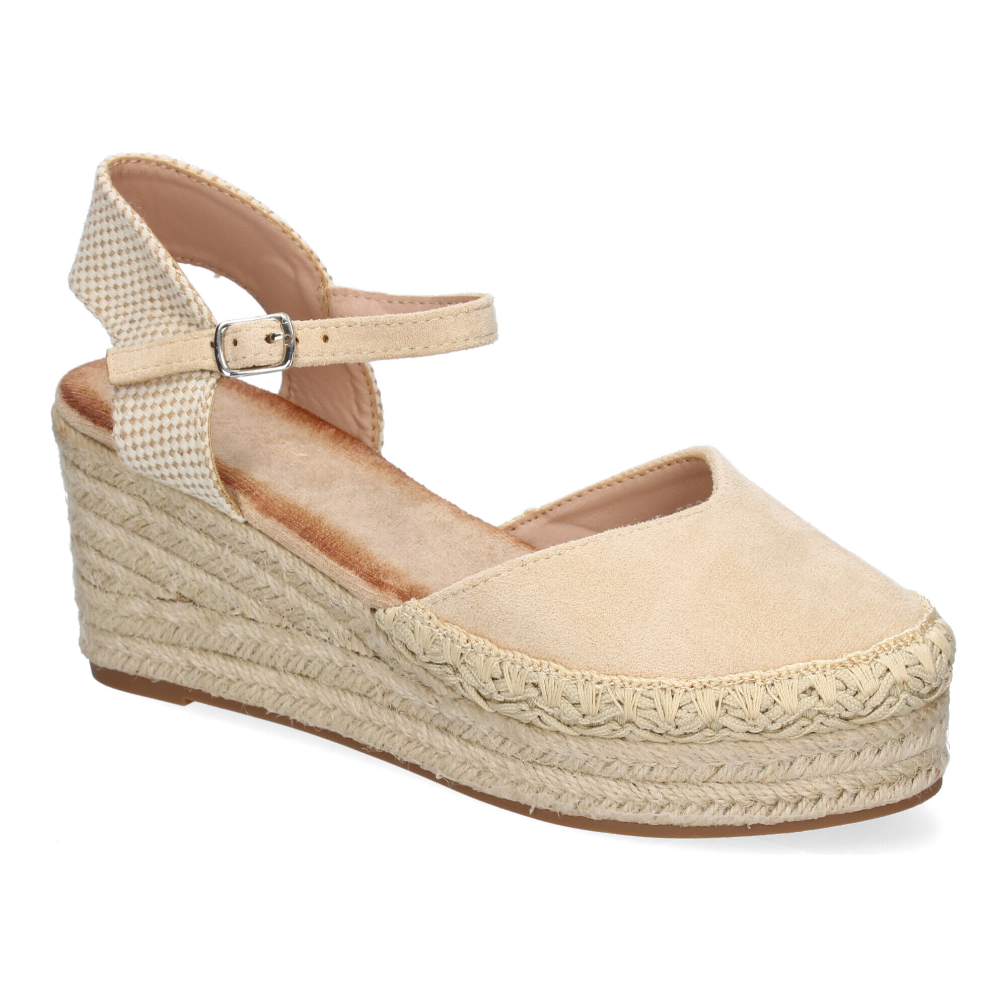 Sandalia de Cuña de Yute para Mujer, Comodas y Elegantes con Detalles Trenzados