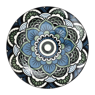 Assiette Mandala Bleu D19cm