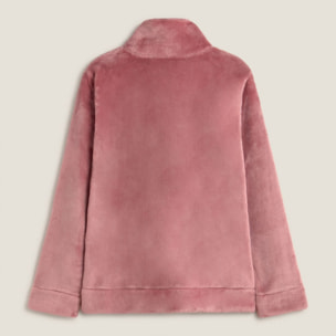 Chaqueta polar cremallera Est color rosa oscuro Poliéster