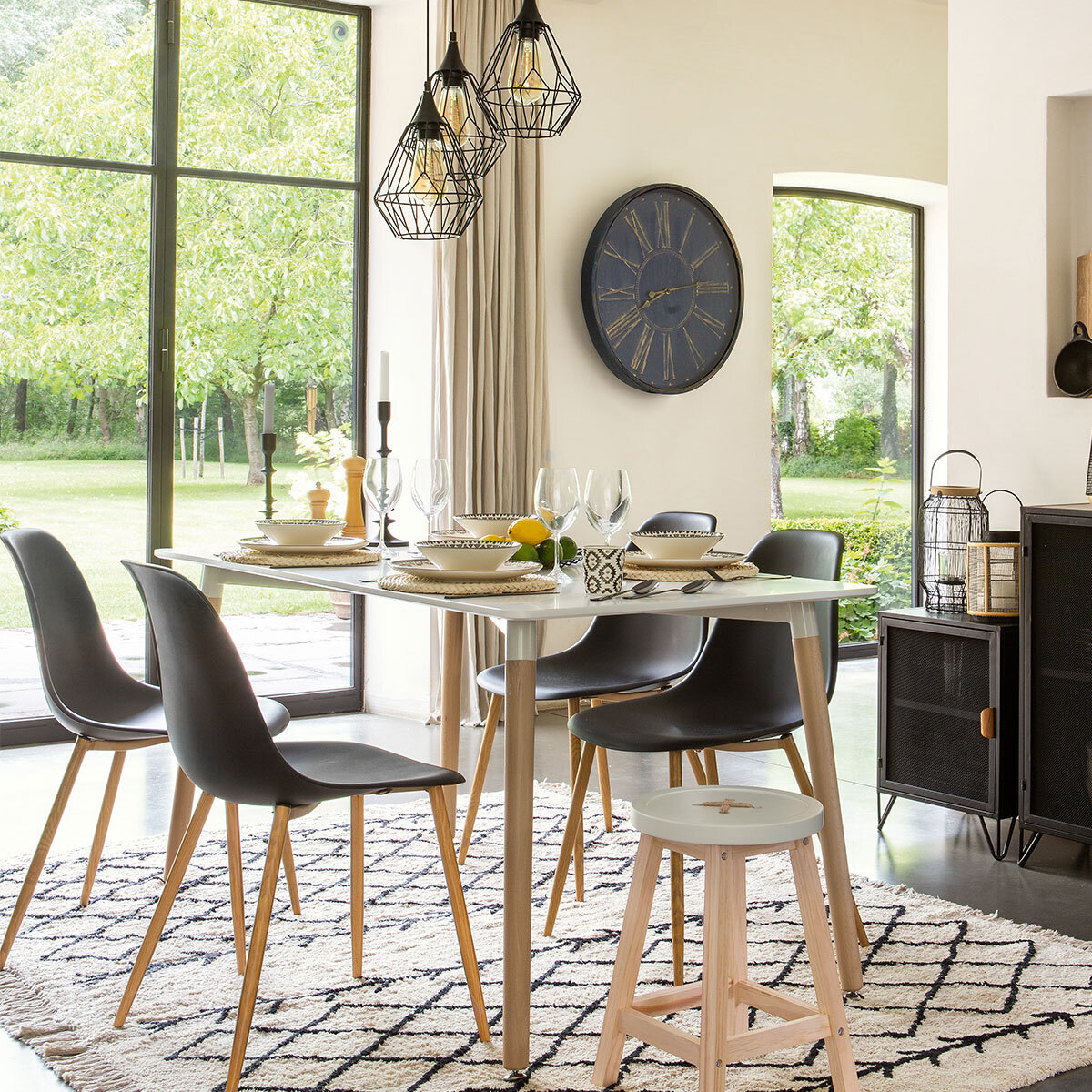 Chaise "Taho" 44cm noir