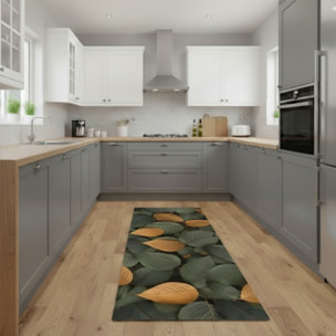 CASSESE HOME Passatoia/Tappeto Bordato in Poliestere con Retro Antiscivolo in PVC Made in Italy_Dec.1150