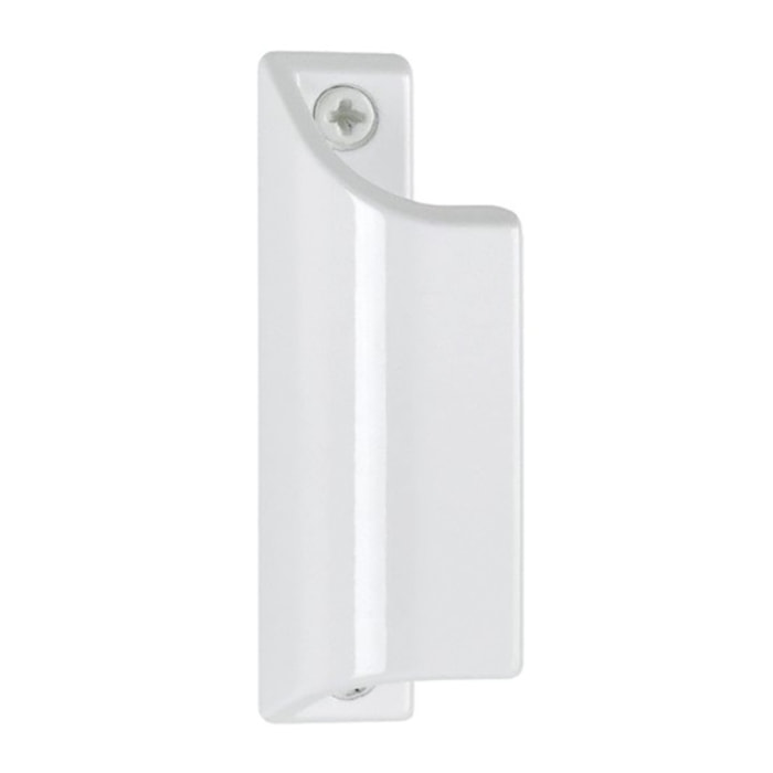 Poignée profilée 430 alu laqué blanc 9010 HOPPE - L.90 mm - pour porte-fenêtres - 517084
