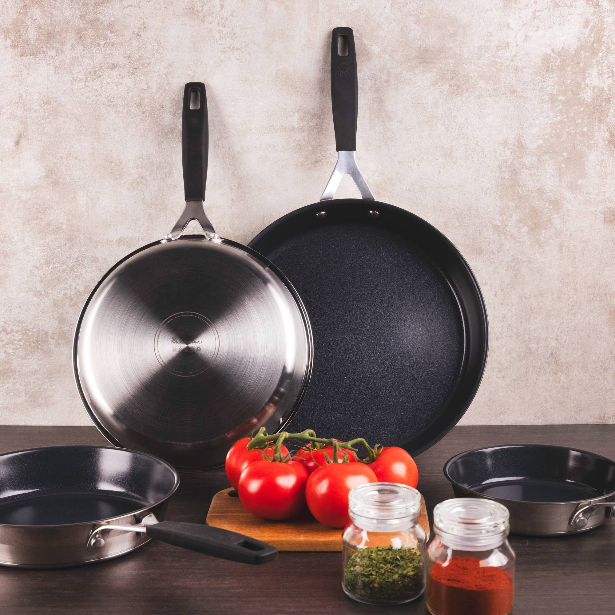 Juego de sartenes de Ø20Ø24Ø28cm en acero inoxidable MasterPRO