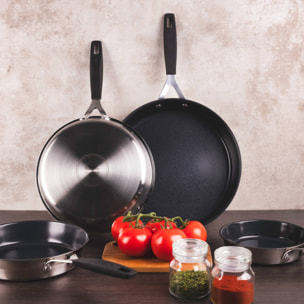 Juego de sartenes de Ø20Ø24Ø28cm en acero inoxidable MasterPRO