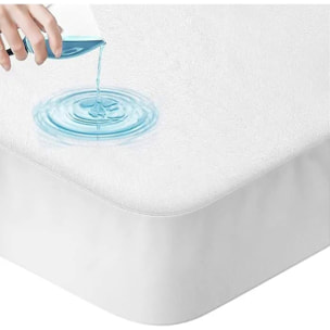 Protege Matelas 100% Polyester 75gsm Impermeable Blanc