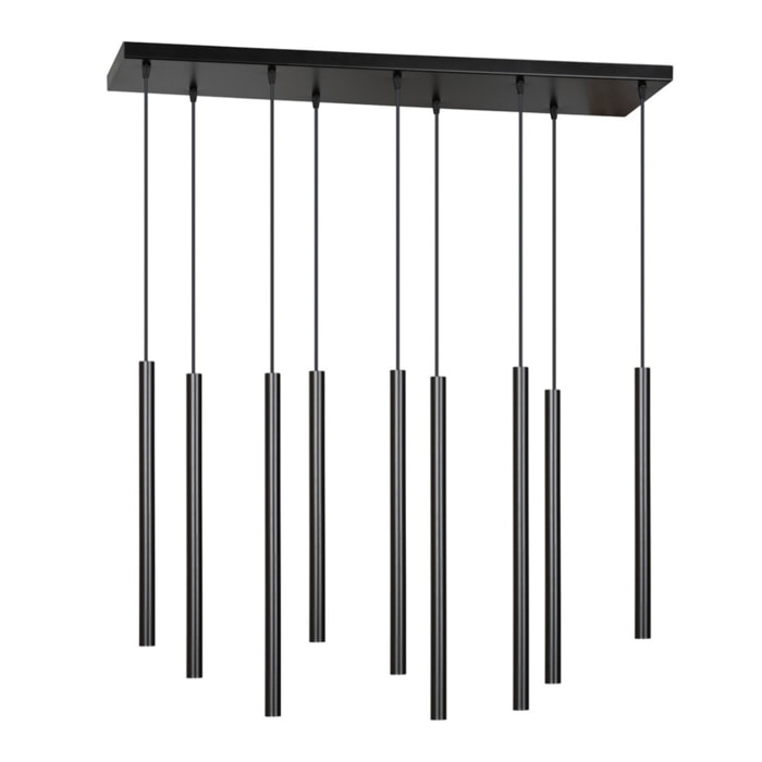 Lampada a sospensione Selter in acciaio nero opaco
