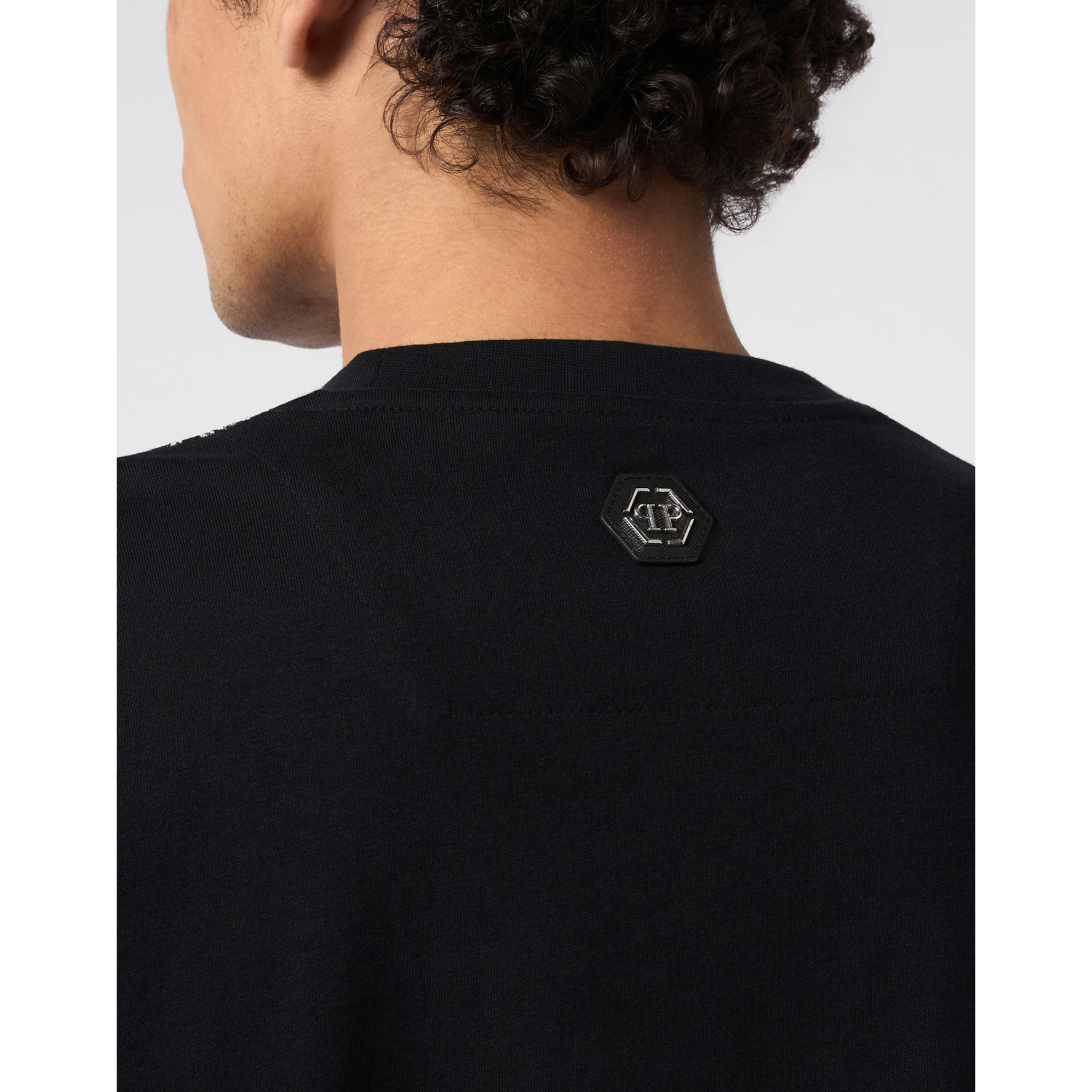 PHILIPP PLEIN Camiseta de cuello redondo y manga corta SKULL