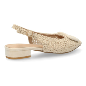 Zapato destalonado tejido elegante mujer