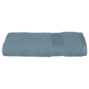 Serviette de toilette "Essentiel" - coton 450 gr/m² - bleu orage 50x90 cm