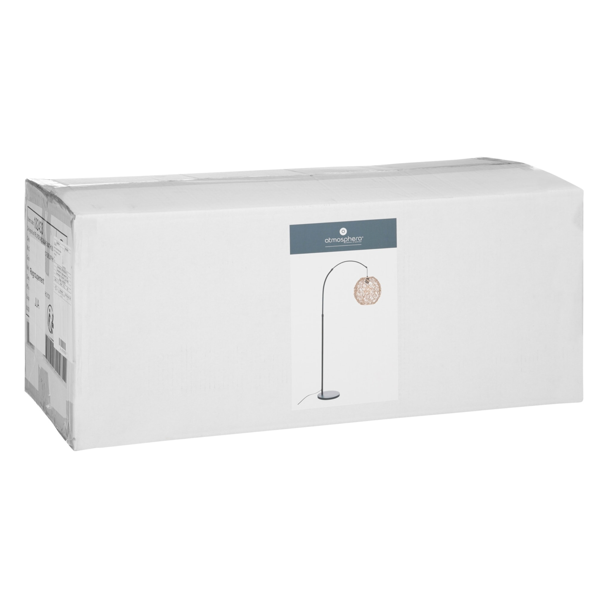 Lámpara de pie arco raahe metal natural, 180 cm de alto