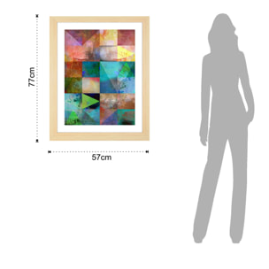 Tableau décoratif Tomasucci GEOMETRICAL COLOURS, en MDF et PVC, marron, 57 × 2,5 × 77 cm