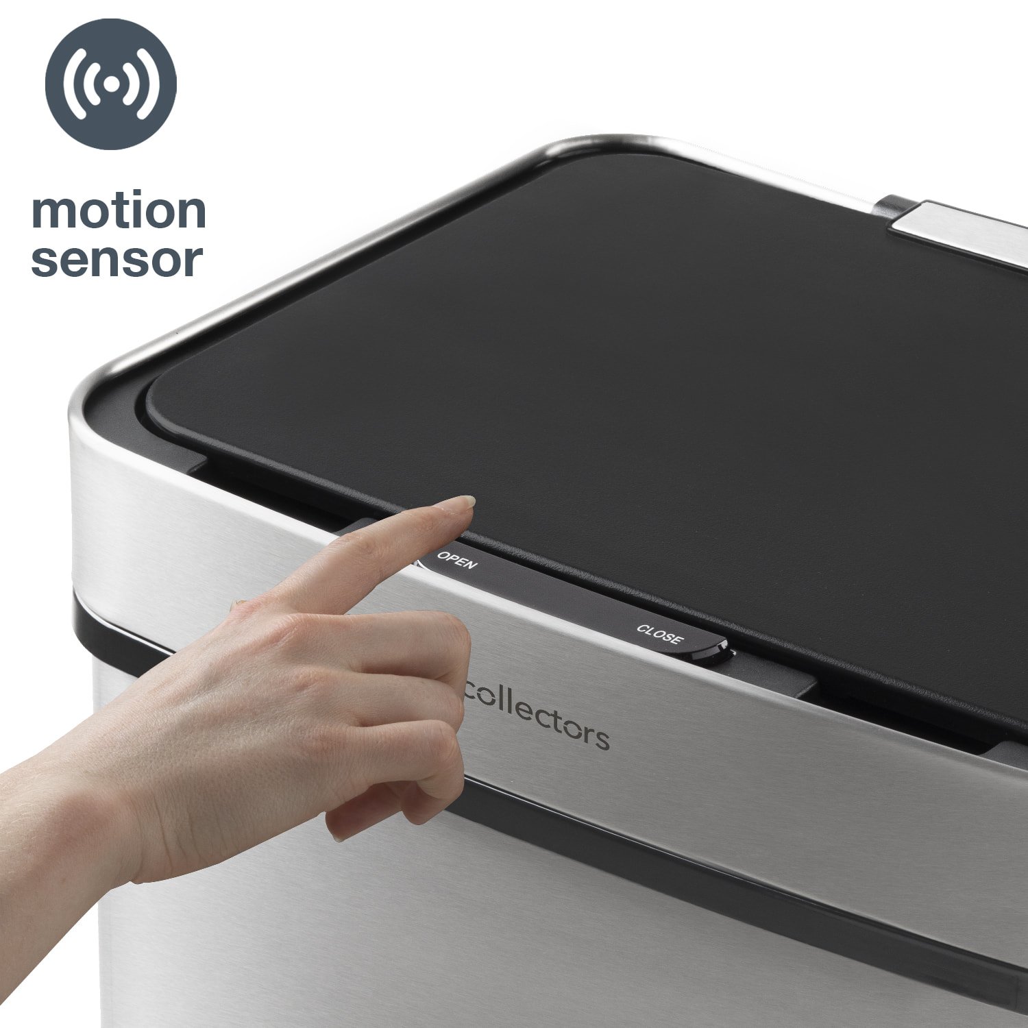 Papelera de Reciclaje N°1012 Les Collectors, 69Litros (47+11+11) 3 compartimentos, Acero inoxidable