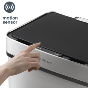 Papelera de Reciclaje N°1012 Les Collectors, 69Litros (47+11+11) 3 compartimentos, Acero inoxidable