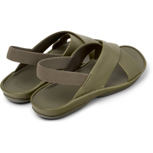Sandalias - CAMPER Right Isla - Verde - Cuero liso