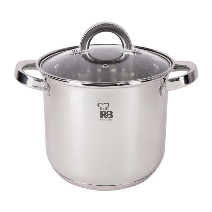 Batería de cocina 8 piezas en acero inoxidable Renberg