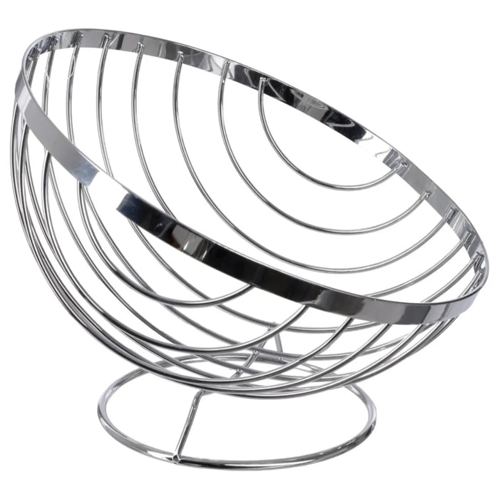 Corbeille en acier chromé "Oblik" 26,5cm