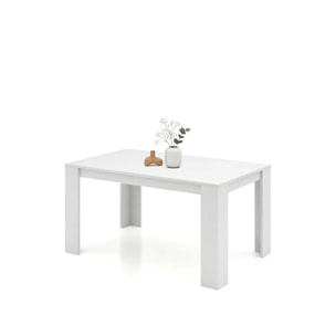 Mesa de comedor Naya en blanco artik 140X80 cm Blanco Artik (Blanco Mate)