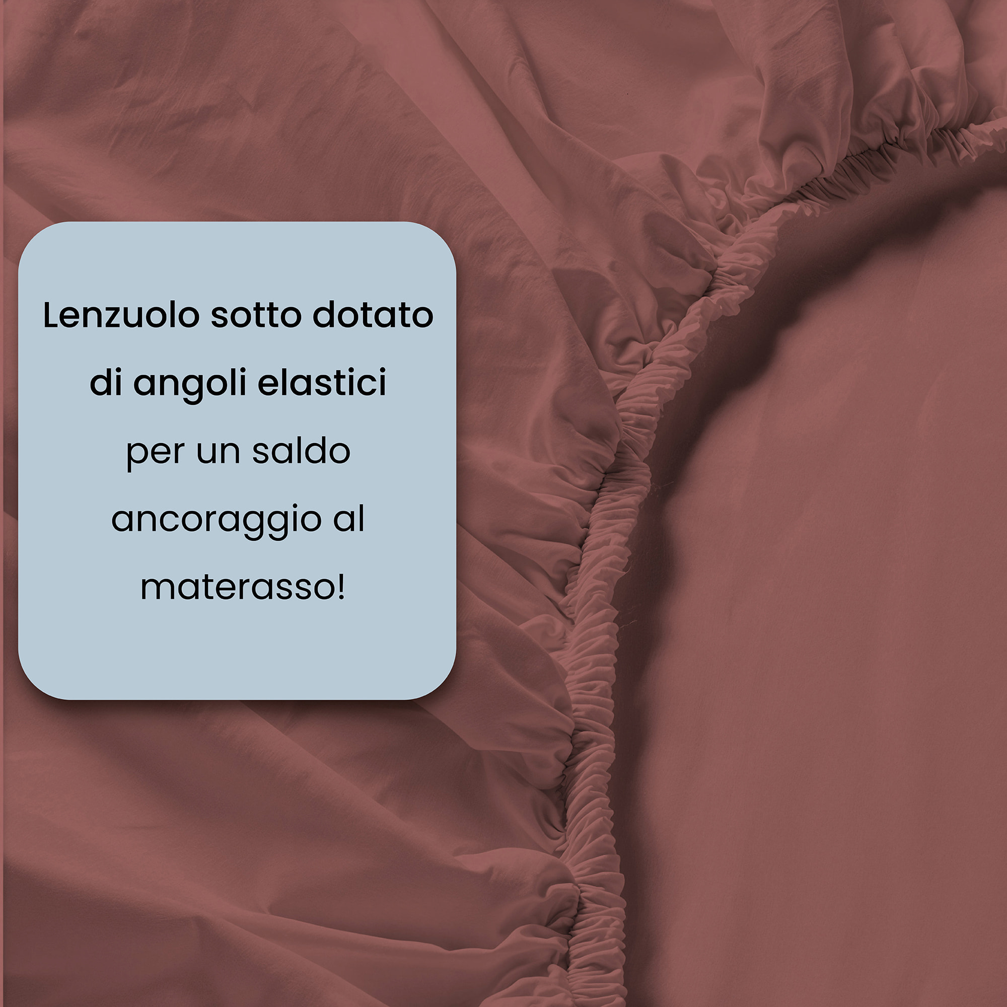 COMPLETO LETTO WATER WASHED, 100% Microfibra, No Stiro - ROSSO CORALLO