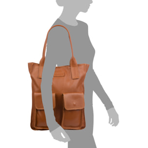 Bellona Bolso Tote Mujer. Piel auténtica Dollaro