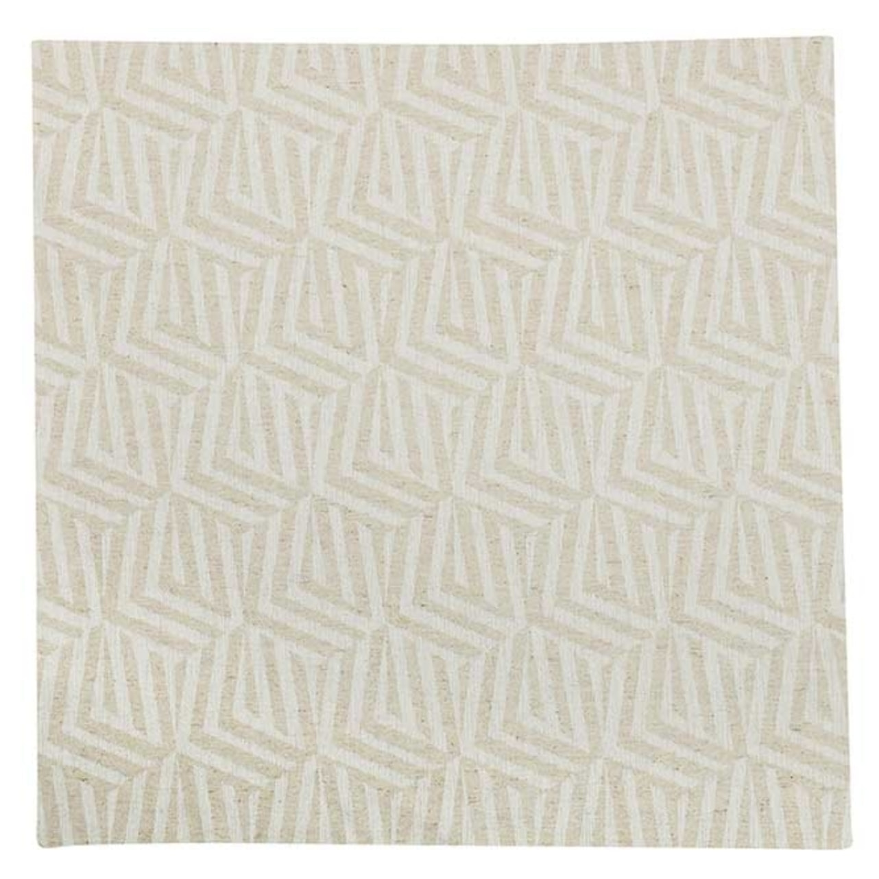 Housse de Coussin Motif Géométrique - Naturel