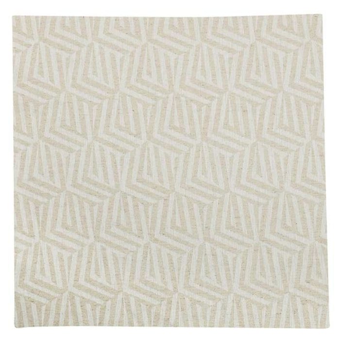 Housse de Coussin Motif Géométrique - Naturel