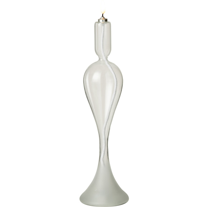 J-Line bougie - verre - transparent - large - lumières LED