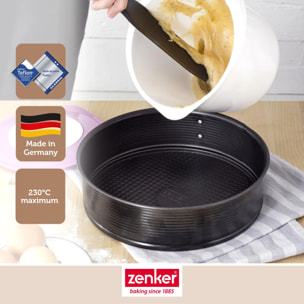Set de 3 moules à charnière ronds de 20 cm 24 cm et 28 cm Zenker Black Metallic