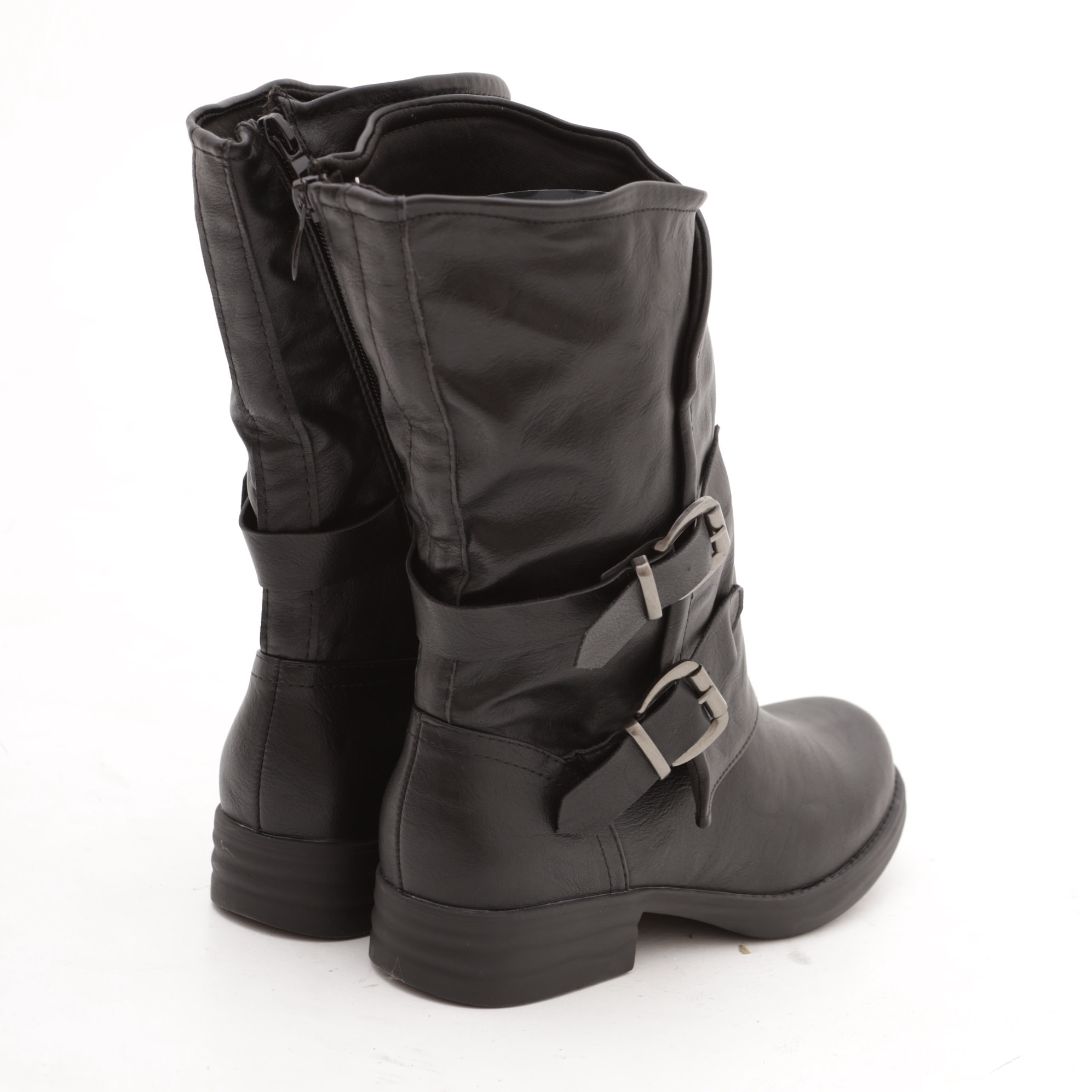 STIVALETTO FIBBIE NERO