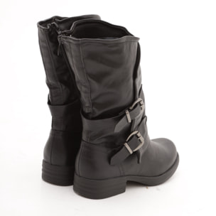 STIVALETTO FIBBIE NERO