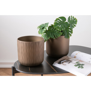J-Line cache-pot Gen - céramique - or/cuivre - XL - 2 pièces - Ø 21 cm