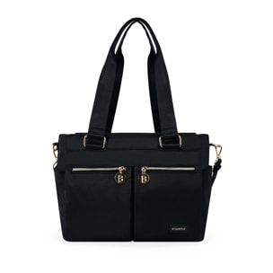 Bolso de hombro negro para portátil